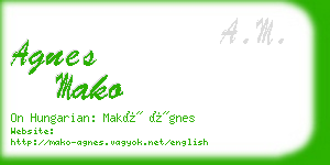 agnes mako business card